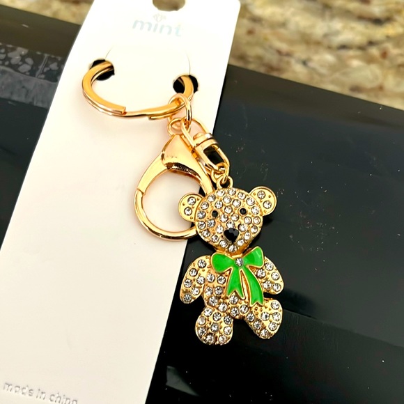 NIP- Adorable 3” Teddy Bear with Bow Keychain - Picture 7 of 9